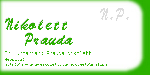 nikolett prauda business card